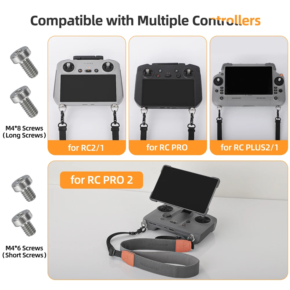 Immagine 4: Cordino Sunnylife per DJI RC/RC Pro 2/1/RC 2/RC PLUS 2/1 Controller Tracolla regolabile per Mini 4 Pro/Mavic 4 Pro/FLIP Drone