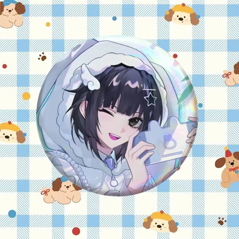 Link Click Anime  Badge Tinplate Meme Round Brooch for Hat Bag Creative Lapel Jewelry Accessories Gifts