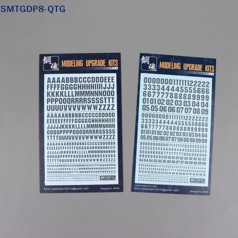 NEW Modeling Number Letter Water Decal Stickers With Clear Print Multiple Styles Perfect For Military Model DIY Hobby