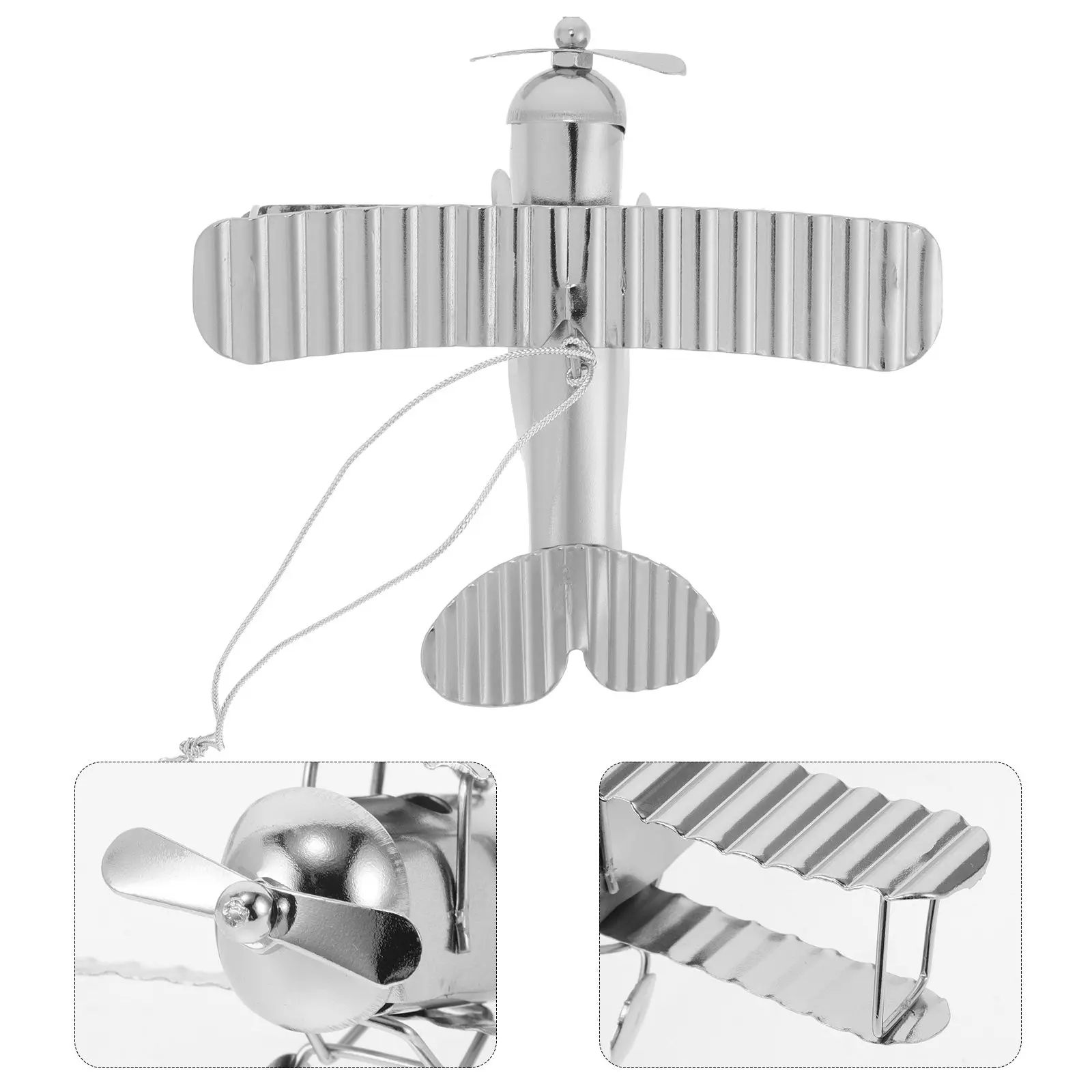 

Iron Plane Ornament Vintage Retro Aircraft Decoration Desktop Small Airplane Craft Ornament Stable Metal Plane Handmade Home