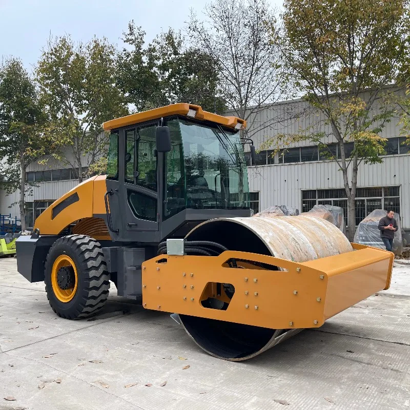 Mini 2Ton Road Roller Vibratory Double Drum Asphalt Compactor Walk Behind Electric Landscaping Paving Soil 3Ton