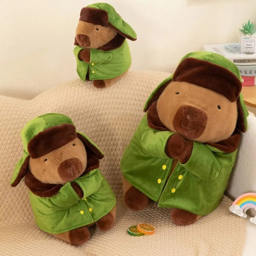 Simulazione Cappotto Capibara Peluche Bambola Animale Capibara Verde Peluche Carino Morbido Capibara Anime Fluffty Giocattolo Regalo Di Compleanno