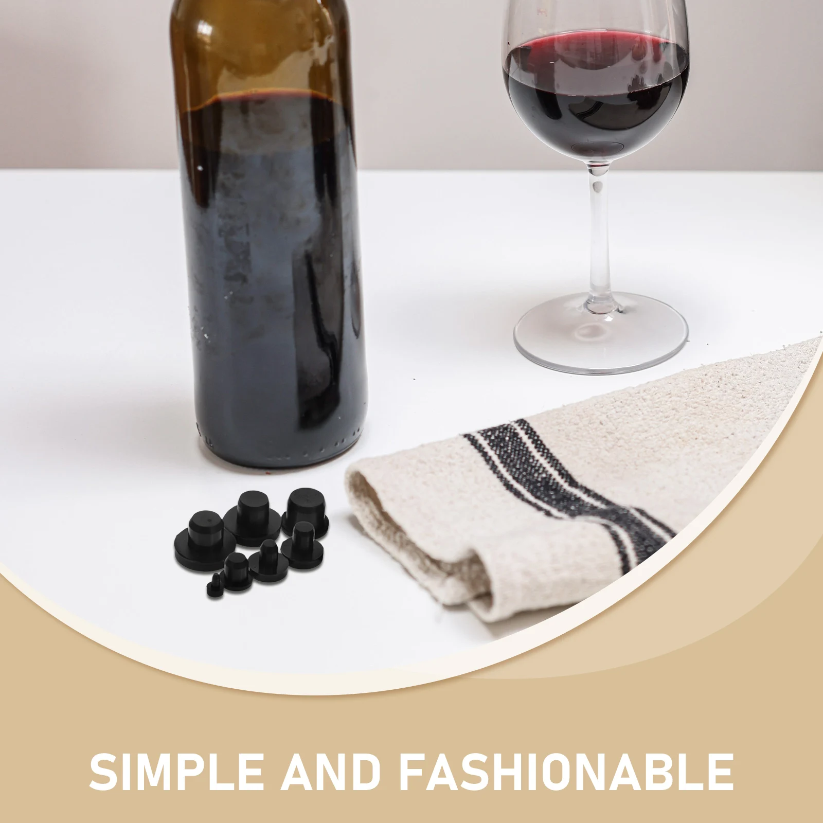 

1 set 1 Set Silicone Bottle Stopper Reusable Spice Jar Sealing Wine Toppers Bottle Stoppers Wine Sealer Compact
