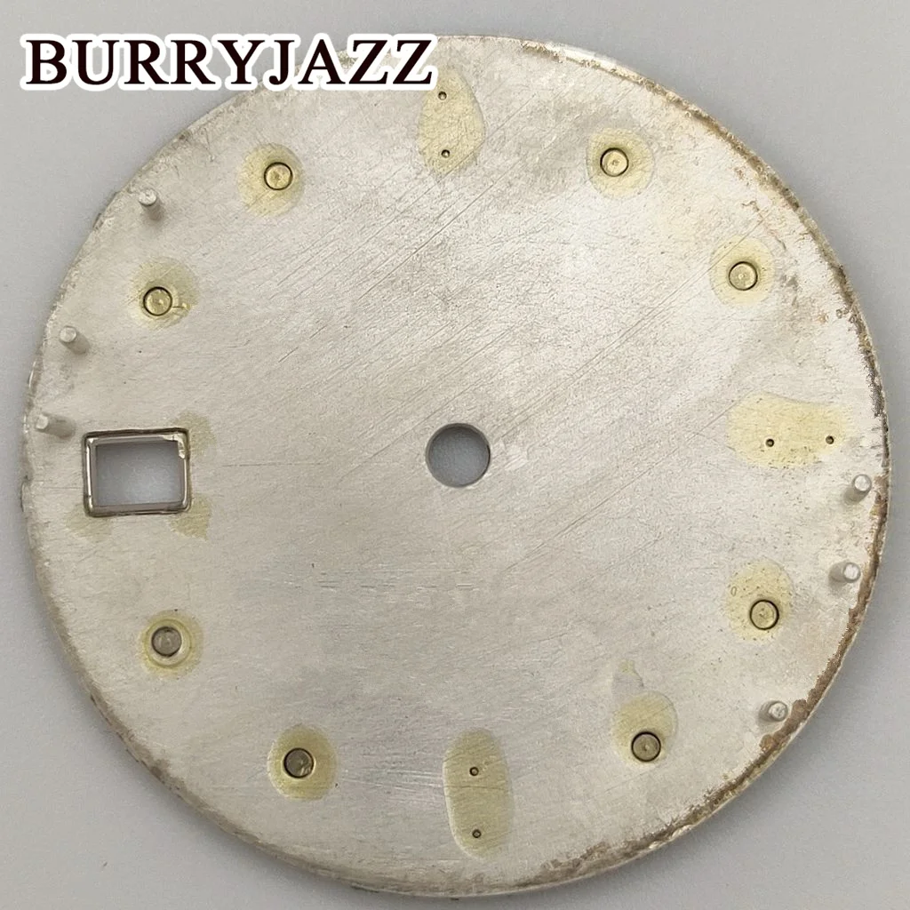 ساعة بوريجاز مضيئة ، بدون شعار ، قرص أزرق أحمر ، ساعة 3: 00 ، تاج حافظة الساعة ، NH35 ، أسود