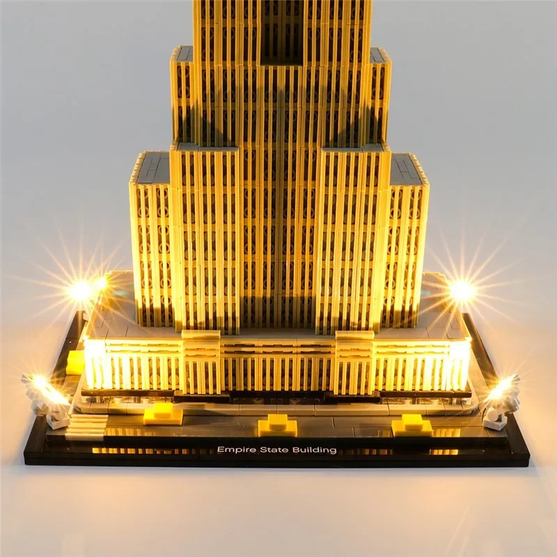 Juego de iluminación de arquitectura de arte y artesanías para 21046 Empire State Building, no incluye bloques de construcción (solo Kit de luz Led)