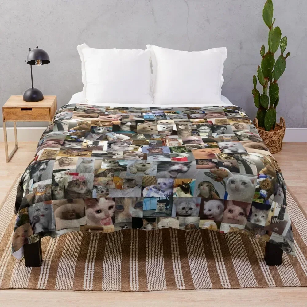 

Ultimate Sad Cats (4K) Throw Blanket Summer Multi-Purpose Plaid on the sofa Luxury Designer Blankets