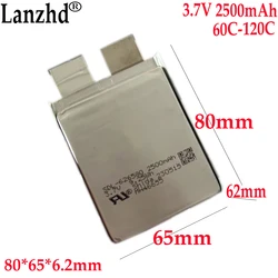 3.7V 60C 120C Li Battery 2500mAh battery For Starting power supply automobile igniter battery 626580 80*65*6.2mm