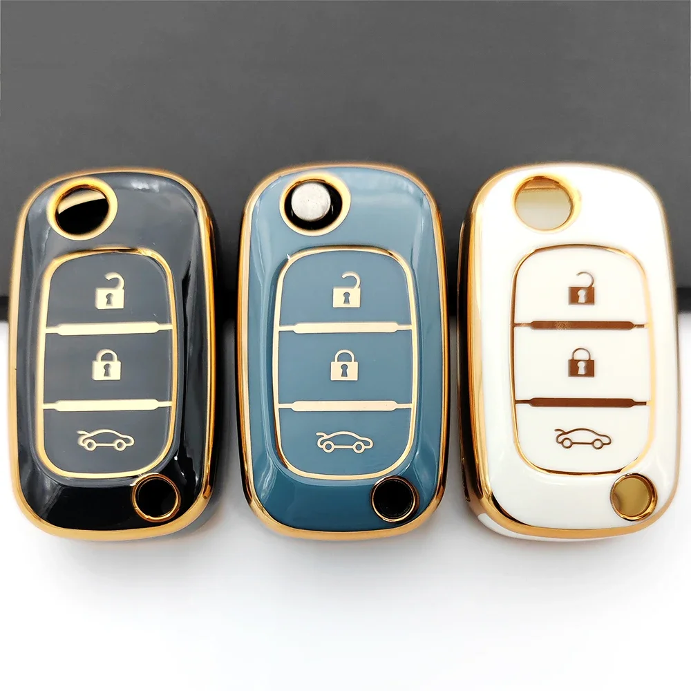 3 Button Car Key Case Cover For Mercedes For Renault Fluence Clio Megane For LADA Vesta Granta XRay Kalina Priora Sedan Sport