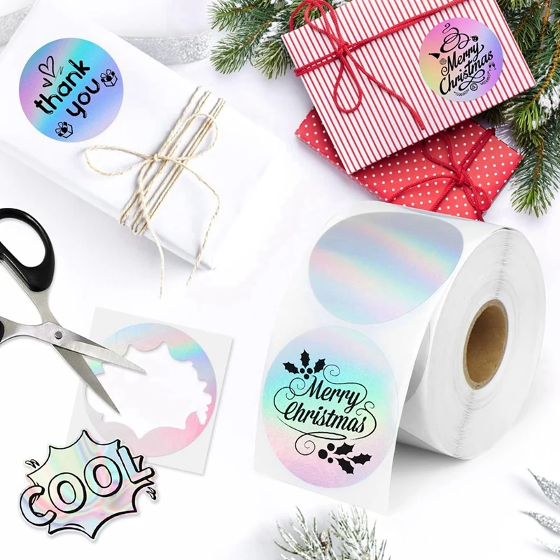 2Inch Thermal Labels, 400 Pcs Round Self-Adhesive Direct Thermal Printer Label For Color Coding Label Printer, Logo