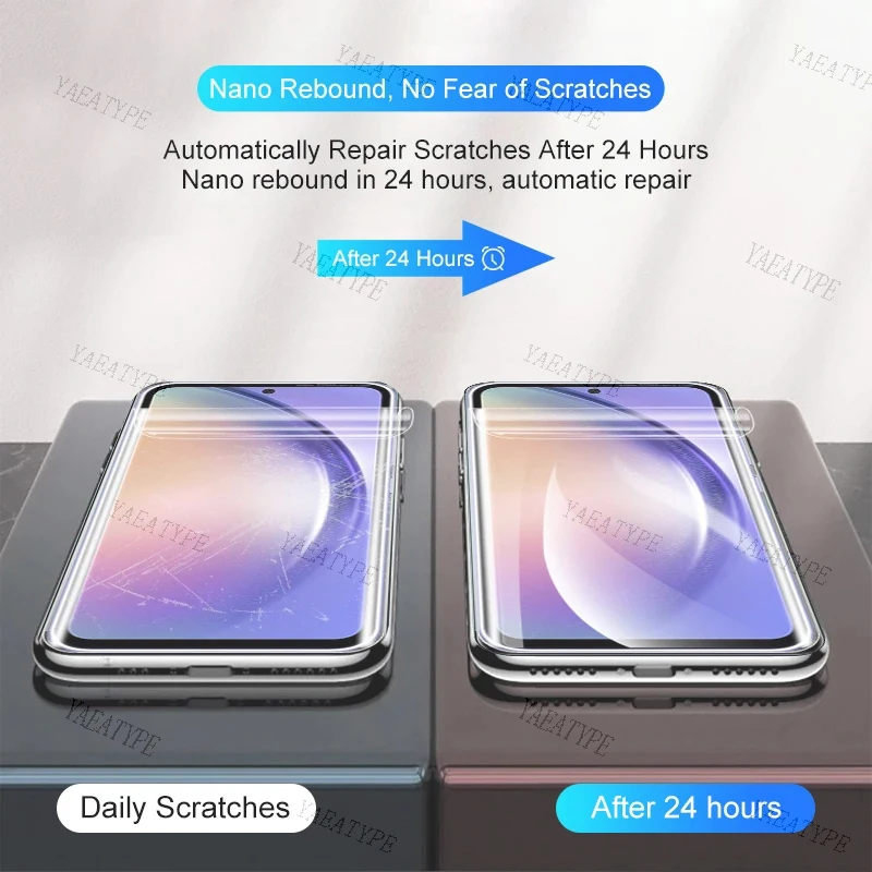 3 قطعة هيدروجيل فيلم لسامسونج غالاكسي A55 A35 A25 A15 A05s A54 A34 A24 A14 5g A04s A53 A33 A23 A13 حامي الشاشة