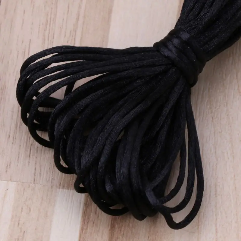 Soft Satin Nylon Cord Solid Rope 1.5mm for Jewelry Making Pacifier Chain Necklace Rattle Toys Cord Baby DIY Making Tool