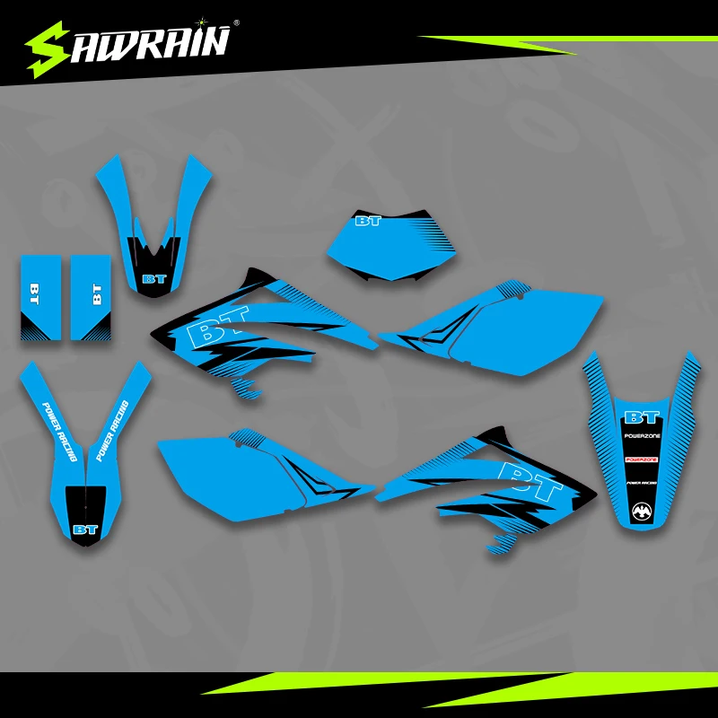 Sawrain Motorcycle Graphics Backgrounds Decal Stickers Kits for 06-10 BETA RR 02