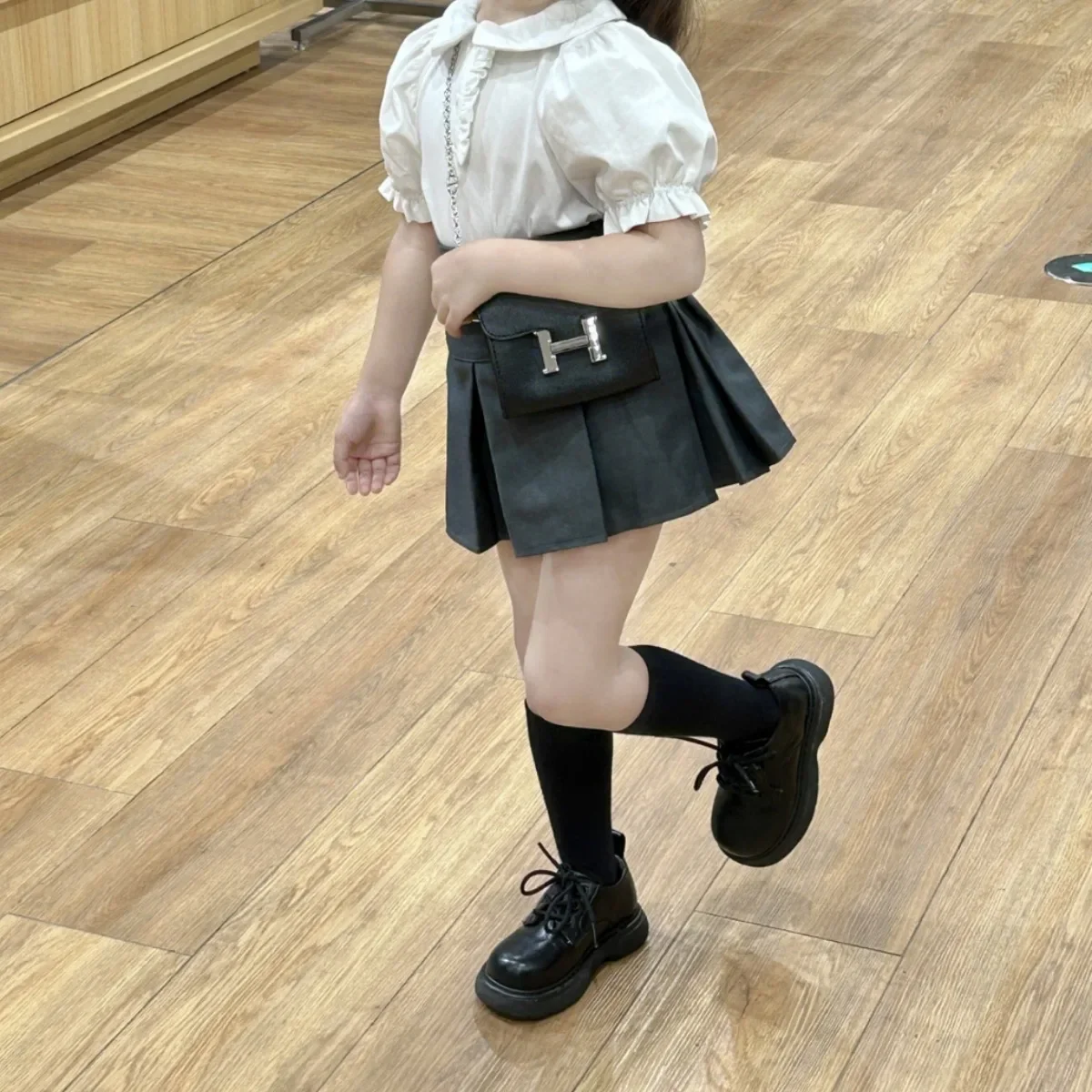 Children Clothing 2024 Spring New Girls Cardigan Skirt Suit Baby Girl Sweater Coat Shirt Fashionable Casual