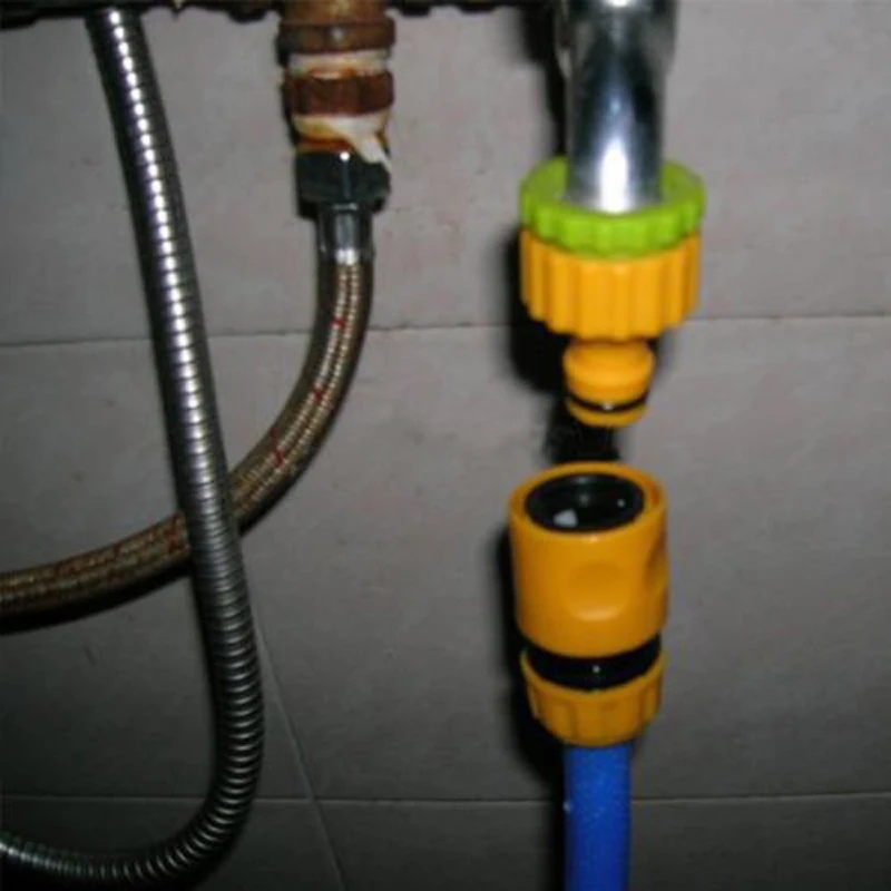 3pc/set 1/2 3/4 Water Pipe Quick Joint Hose Pipe Fitting Set Garden Water Connector Tap Adaptor Connector Tool