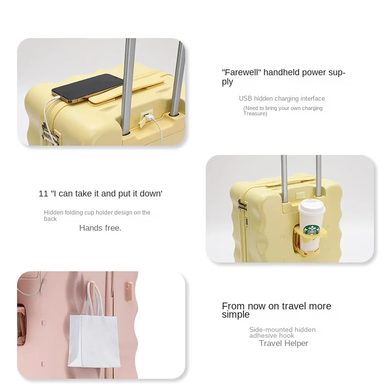 20-дюймовый чемодан на колесиках унисекс с разнонаправленными колесами, 26-дюймовый дорожный чемодан с кодовым замком, прочный чемодан для салона