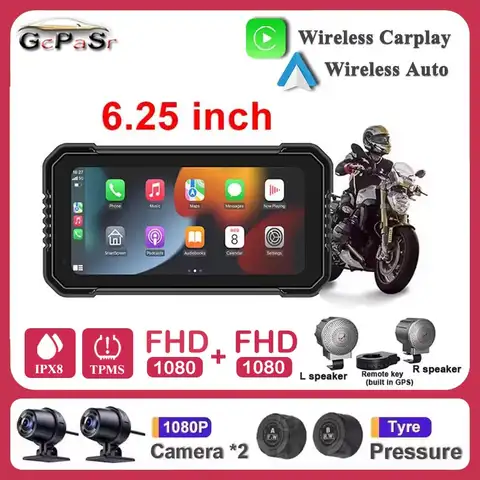 오토바이 6.25 ”터치 스크린 방수 무선 Carplay 안드로이드 자동 GPS TMPS 손떨림 방지 야간 버전 카메라 비디오 Best5 오토바이 6.25 ”터치 스크린 방수 무선 Carplay 안드로이드 자동 GPS TMPS 손떨림 방지 야간 버전 카메라 비디오 Best5