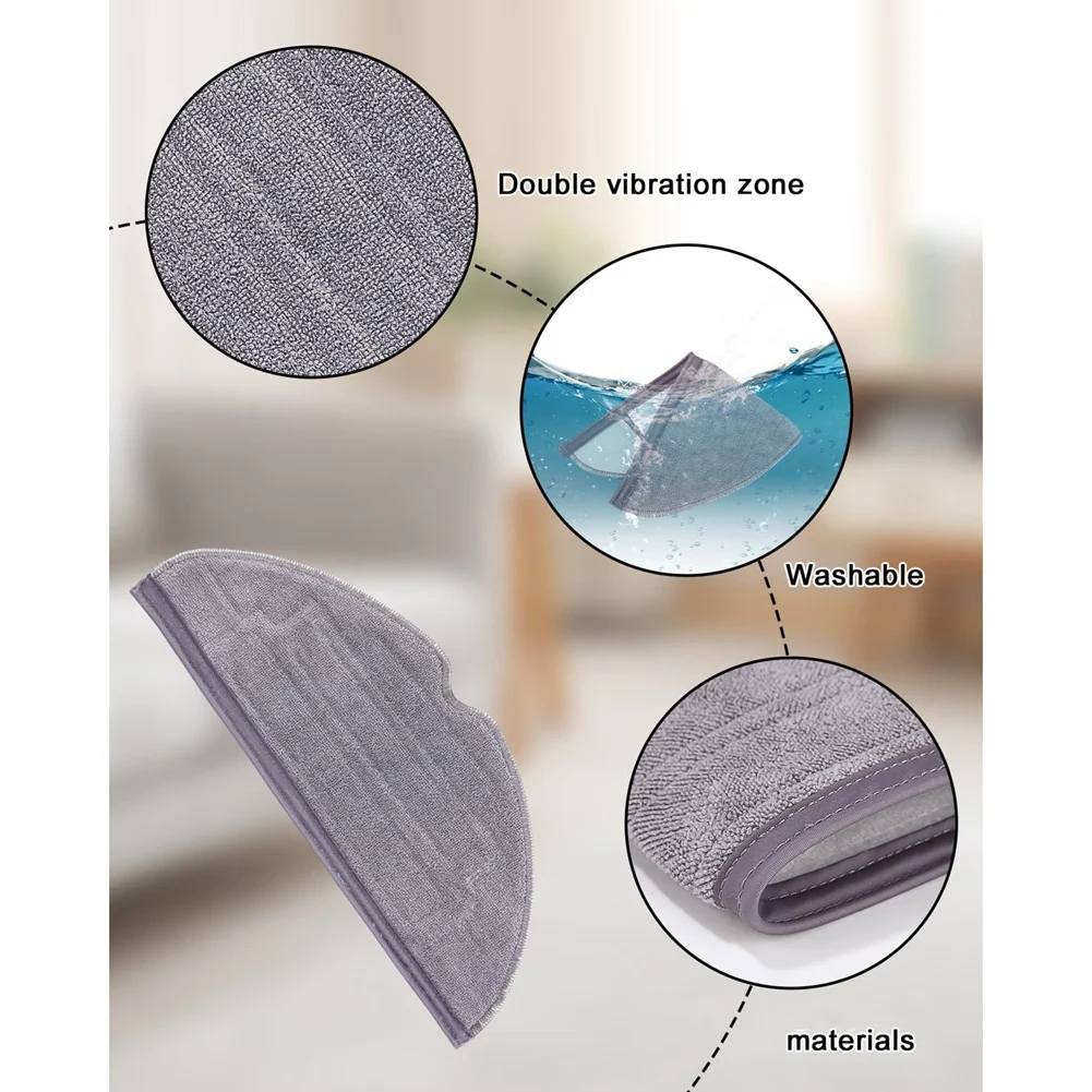 ل Roborock S8 Pro Ultra جهاز آلي لتنظيف الأتربة فرش جانبية رئيسية فلتر Hepa ممسحة أكياس الغبار القماشية قطع غيار-A19G