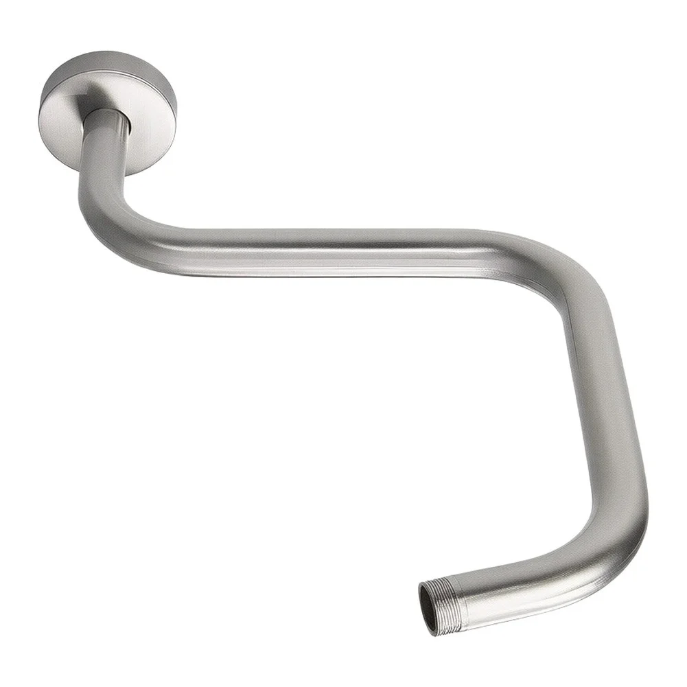 13 inch Wall Mounted Stainless Steel Shower Arm S Shape Gooseneck for Overhead Shower Head Mounting and Stability