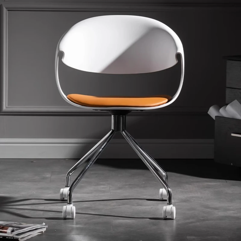 

Ergonomic Office Chair Adjustable Height Computer Chair with Steel Legs Comfortable Plastic Chairs Home Furniture