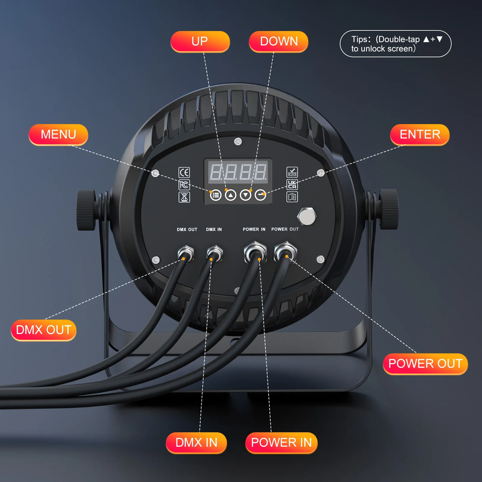 

4PCS LED Stage Par Light RGBW 4IN1 LED Lighting Disco Party Lights Waterproof Wash Light for Concert Theater Live Show Bar Club