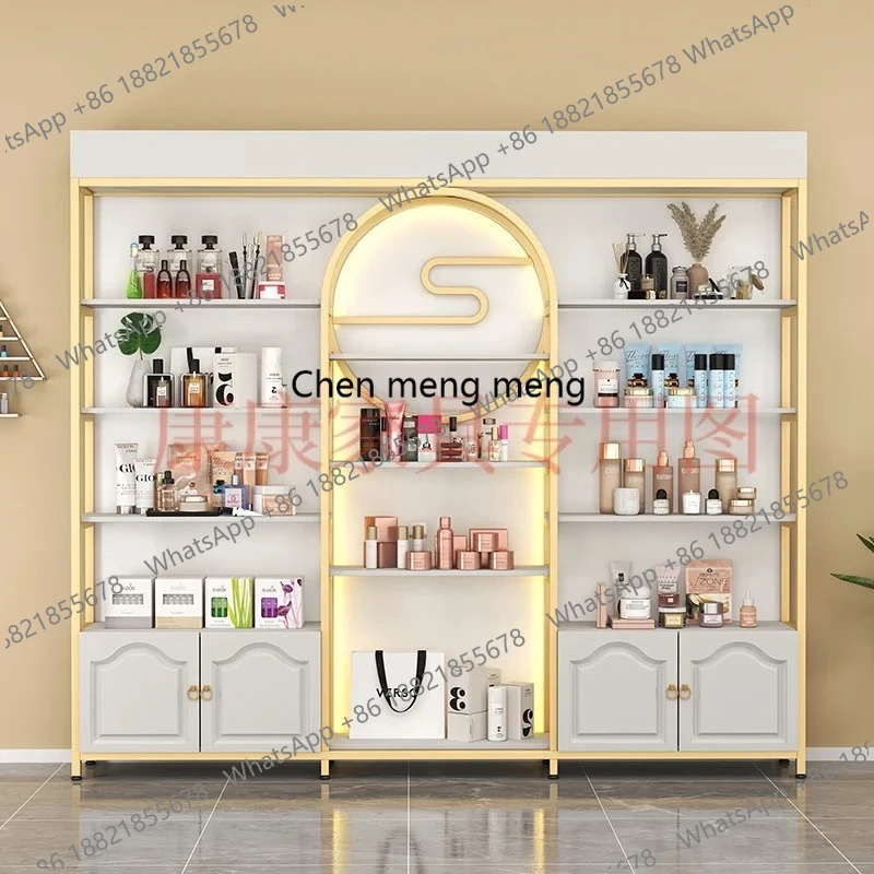 

Modern Luxury Cosmetics Display Cabinet Nordic Creative Beauty Salon Skin Care Products Cabinet Shelf Office Furniture
