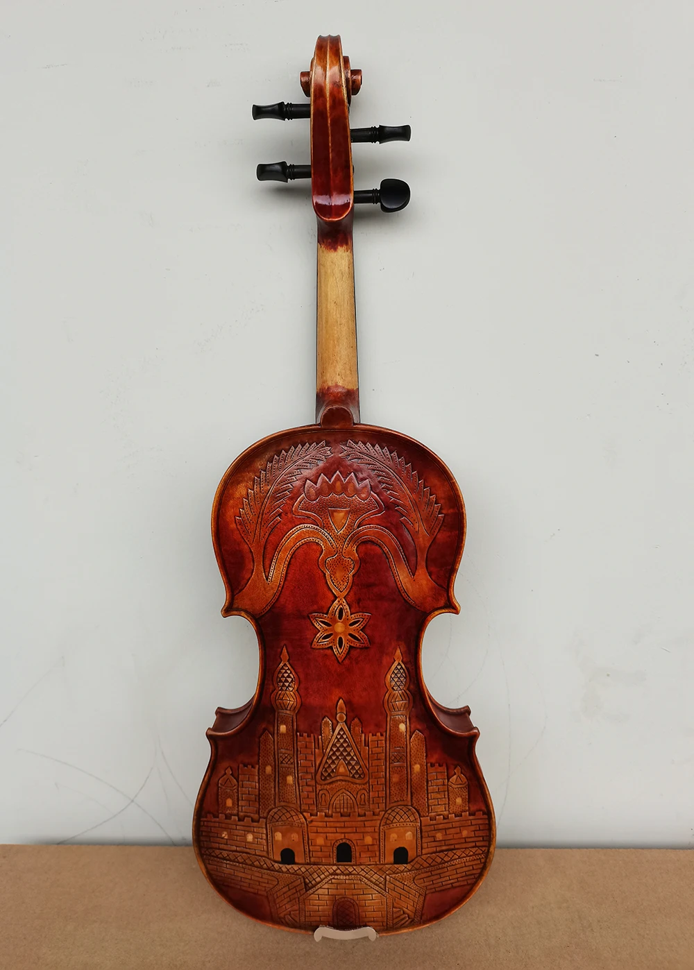 All Hand carved violin 4/4 Italian red castle Antique oil varnish violin professional violino Musical Instruments With box