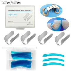 Dental Contoured Anterior Matrix Metal Matrix M8 Blue Strip Resin Restoration Matrix Anterior Twin Matrices Dentistry Materials