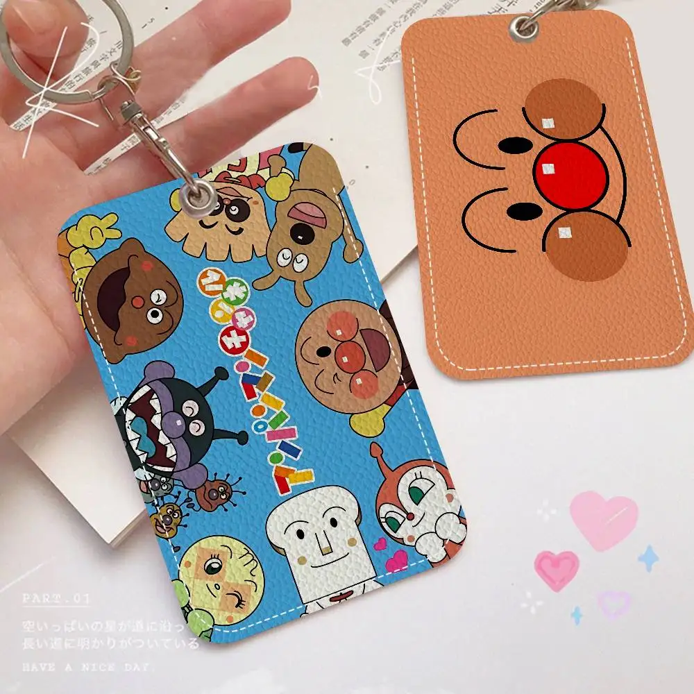 

Детский Anpanman аниме прямоугольный чехол для удостоверения личности брелок для ключей сумка для карт доступа брелок для ключей кожаный держатель для карт брелок для ключей доступ