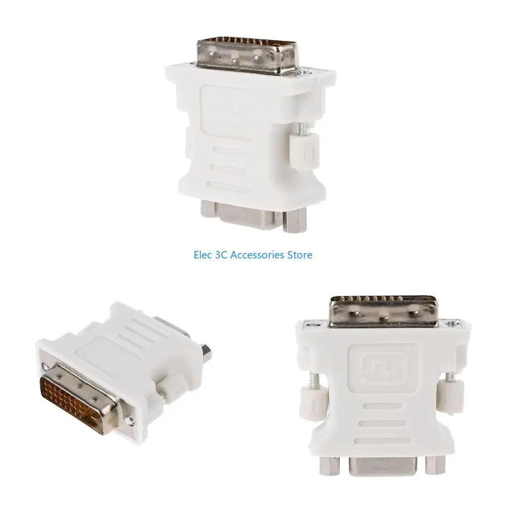 Y51A DVI D Male To VGA Female Socket Adapter Converter VGA To DVI-D 15 Pin Male To VGA Female Adapter Converter Accessories