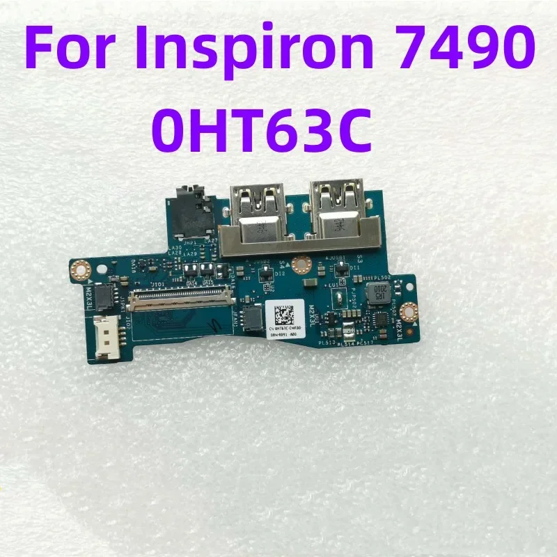 Original For Inspiron 7490 Laptop USB Small Board Audio Small Board Switch Board LS-H451P 0HT63C