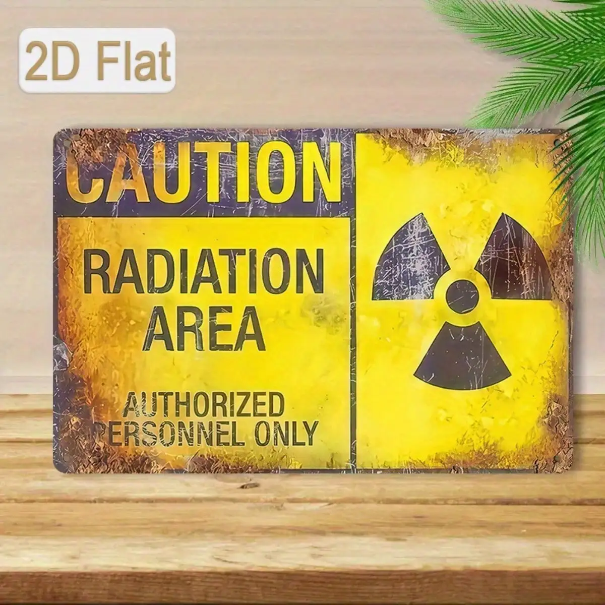 1 قطعة علامة القصدير الحذر منطقة الإشعاع-المرآب/كهف الرجل ، الصناعية الرجعية ، 8x12 بوصة/20x30 سم #1