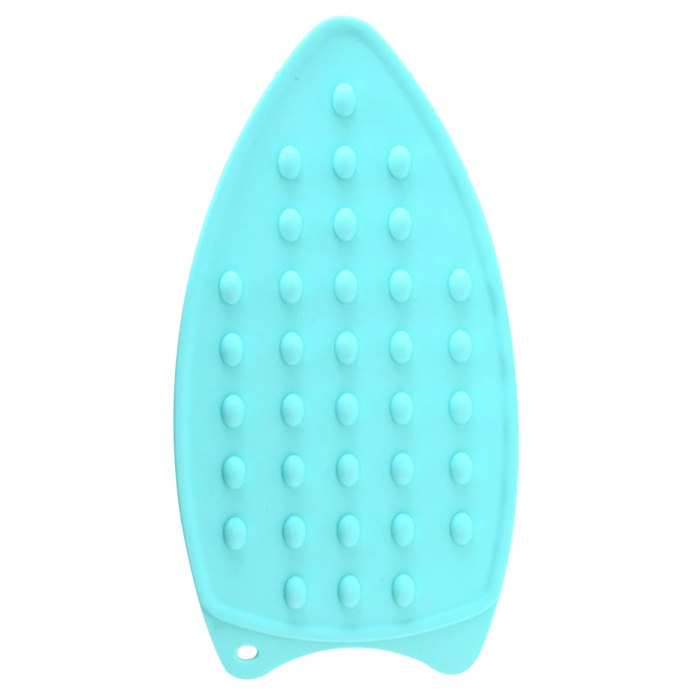 

2Pcs Thicken Silicone Iron Hot Protection Rest Pad NonStick Surface Insulation Board With Hanging Hole For Iron And Dishes Green