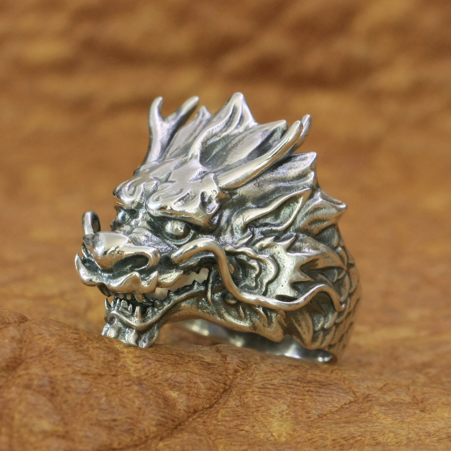 Details 925 Sterling Silver Dragon Ring Biker Punk Jewelry TA197 US Size 7~15 BZ