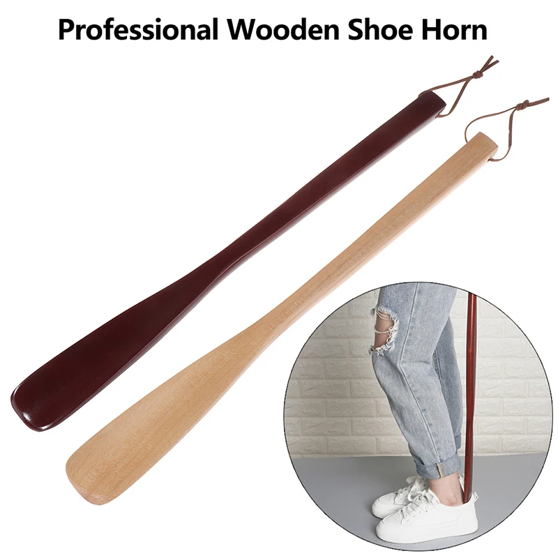 

40cm Shoe Horn Professional Wooden Shoe Horn Spoon Shape Shoehorn Shoe Lifter Flexible Sturdy Slip Shoe Accessories Home Tools