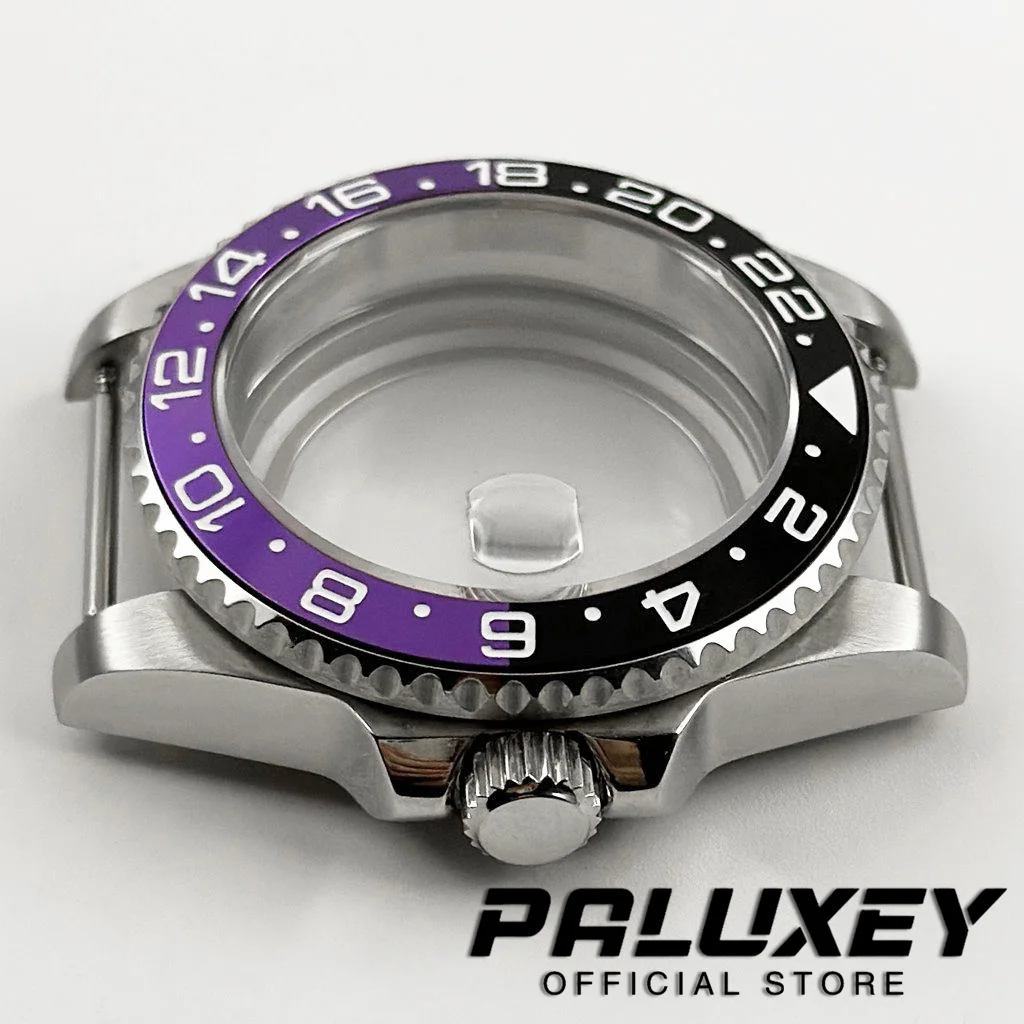 مقاوم للماء NH35 الفرعية صندوق ساعة 40 مللي متر الألومنيوم الحافة ل NH34 NH35 NH36 NH38 ETA2824 الياقوت الزجاج حركة حاوية من الفولاذ المقاوم للصدأ