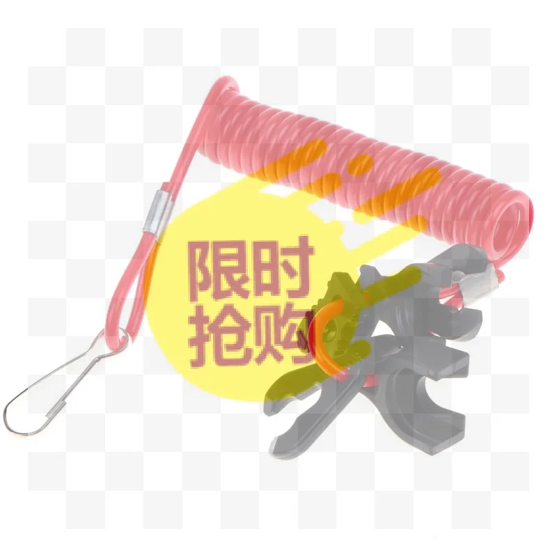 【CMO】Universal Red Safety Lanyard 160cm Stretchable Kill Stop Switch With 6 Keys For Marine Outboard Motor Engine