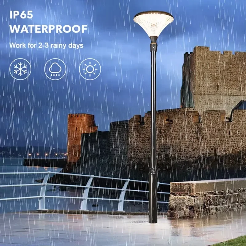 High lumen outdoor waterproof Ip65 decorative light street  Led solar garden pole light
