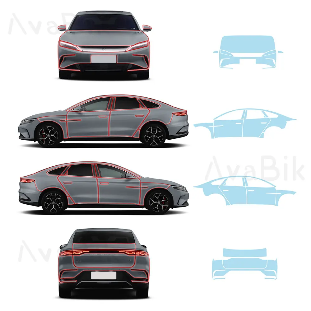 Película de carrocería de coche precortada Ppf para BYD E-SEED GT, sujetador transparente antiincrustante, película protectora de coche PPF antiarañazos precortada de TPU 7,5 MIL