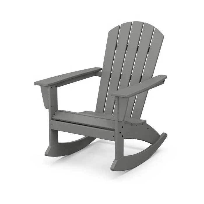 Easy Maintenance Rocking Adirondack HDPE Plastic Outdoor Furniture Porch Rocking Chair