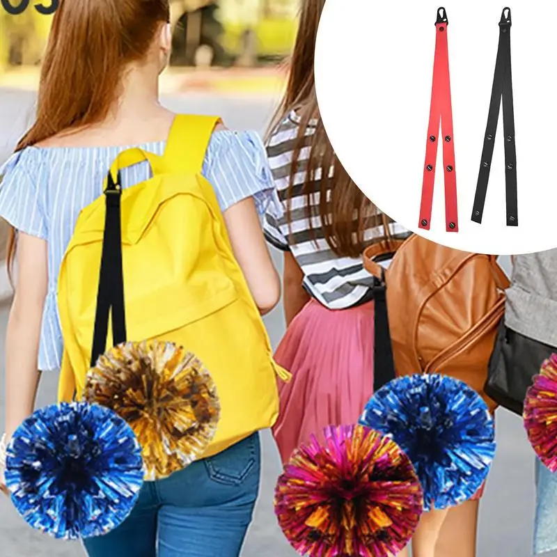 Holder For Backpack Cheer Safe Nylon Cheer Accessories Pom Holder Portable Bow Organizer For Children Girls