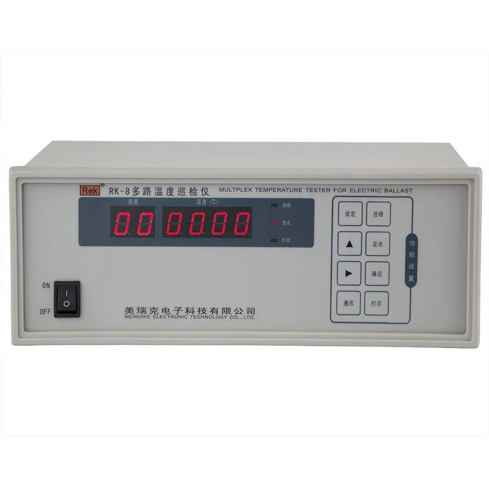REK-Multi-Channel Temperature Tester, Instrumento de Medição de Temperatura, RK-8 -50-300 ℃, RS232
