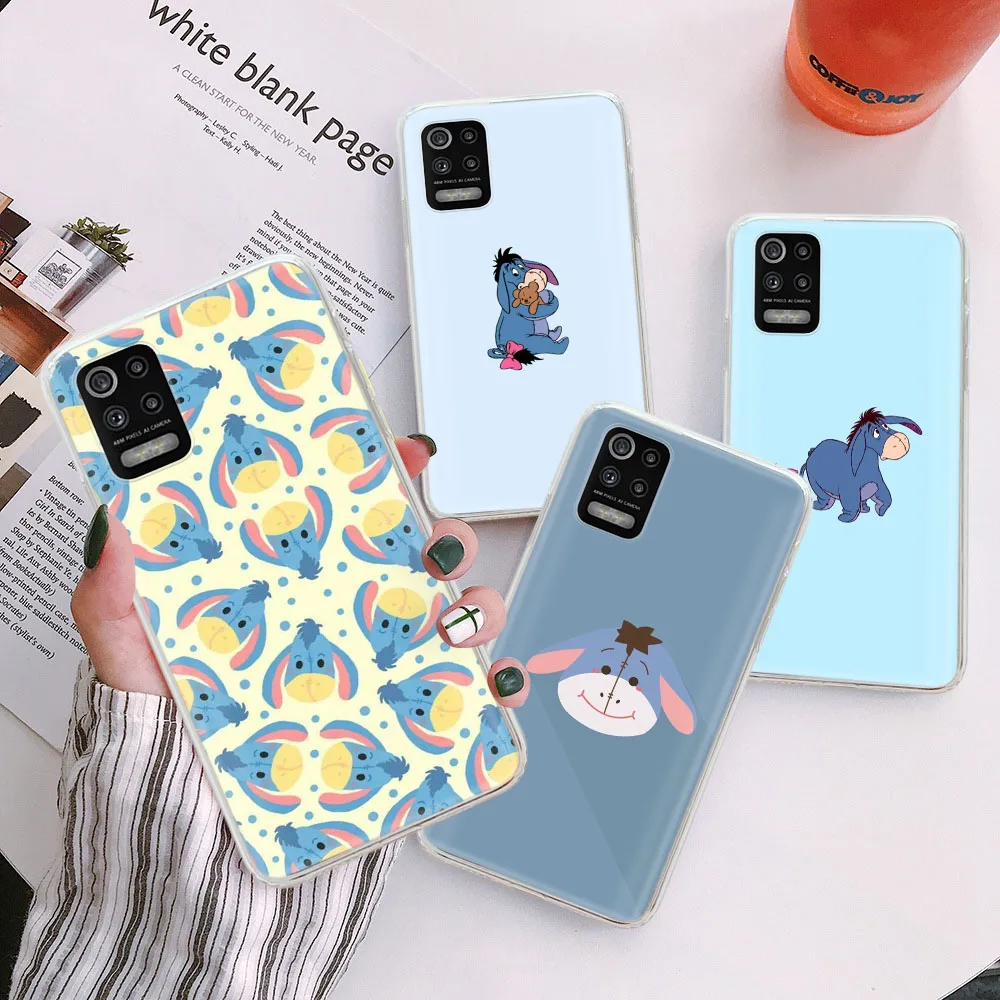 G-43 eeyore Transparent Case for LG Velvet Stylo 6 V40 V50 V60 Q52 Q61 K92 K9 K61 K62 G8 Plus ThinQ