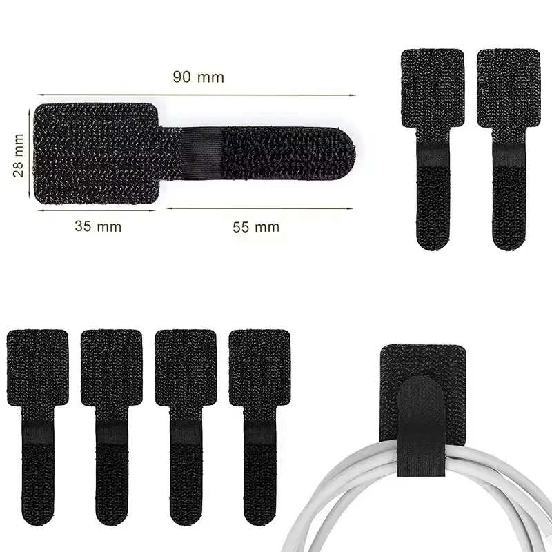 50/30/10PCS Releasable Cable Organizer Ties Mouse Earphones Wire Management Nylon Cable Ties Reusable Loop Hoop Tape Straps Tie