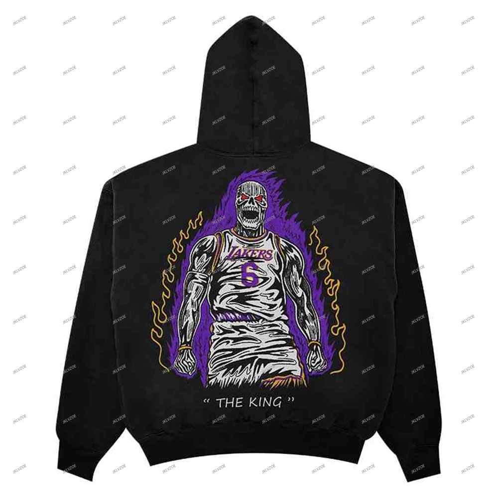 New Autumn and Winter America Basketball Pure Cotton lovers Hoodie Casual Clothes James Print Hooded Outdoor Women Pullover