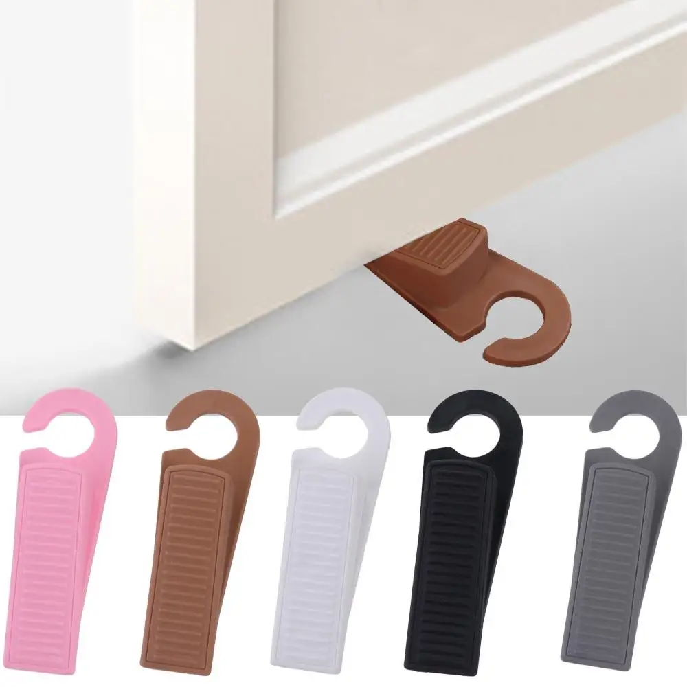 

2PCS Anti-skid Rubber Hook Door Stopper Doorstops Safe Door Block Soft Anti-collision Door Stop Children Protection