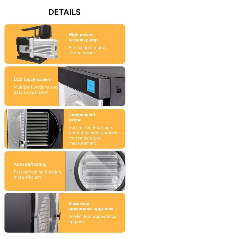 Commercial 20kg Vacuum Freeze Dryer Machine Food Lyophilizer Freeze Dryer