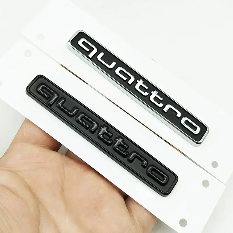 Auto ABS Heckklappen-Emblem Logo für Audi A5 B7 Q7 A3 A4 B8 A6 TT R8 A8 A7 Q5 Q3 C7 S3 A1 B5 Q2 Quattro Aufkleber Zubehör