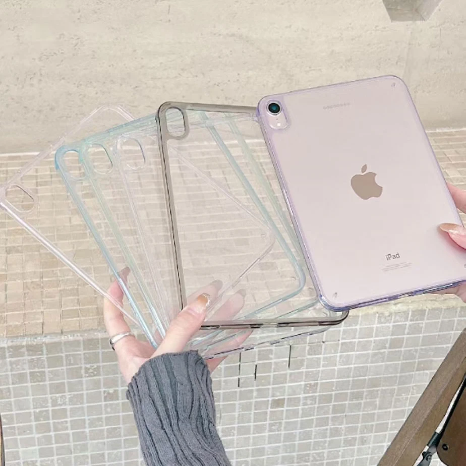 Чехол для планшета iPad Pro 2024 11 Чехлы Air 3 4 5 6 7 8 9 10 поколения 10,9 дюймов Мини-прозрачный противоударный жесткий чехол