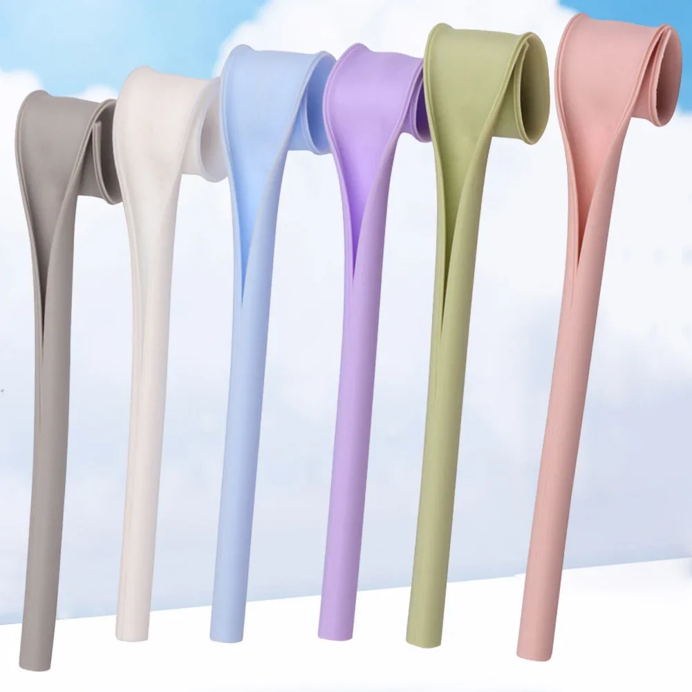 6pcs Reusable Silicone Straw Set Easy To Wash Smoothie Drinking Straw Detachable Openable Snap Straw Party Kitchen Supplies