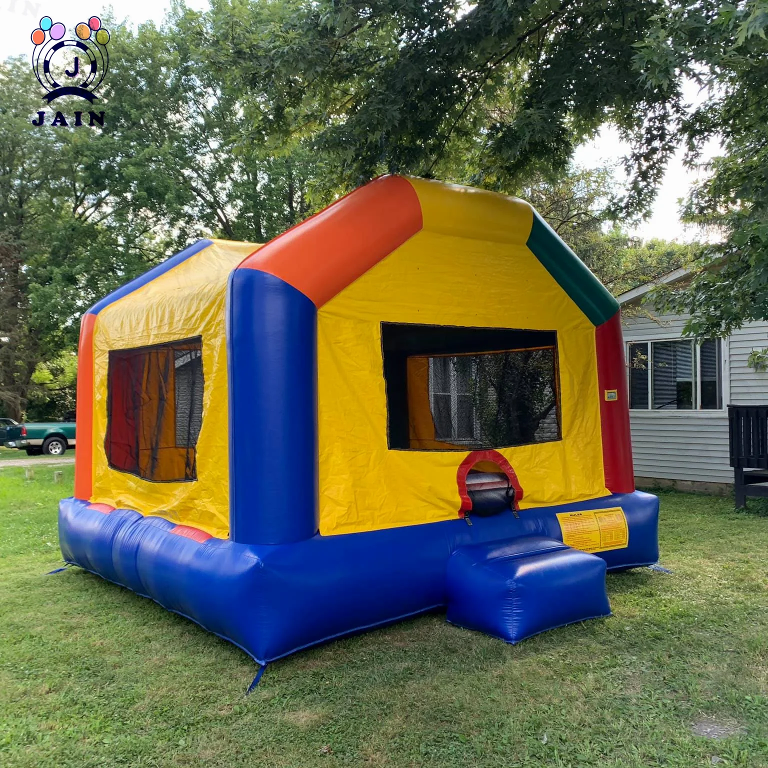 Casa de rebote inflable grande, castillo de salto inflable con soplador para niños, adultos, castillo de casa hinchable para fiesta, cumpleaños